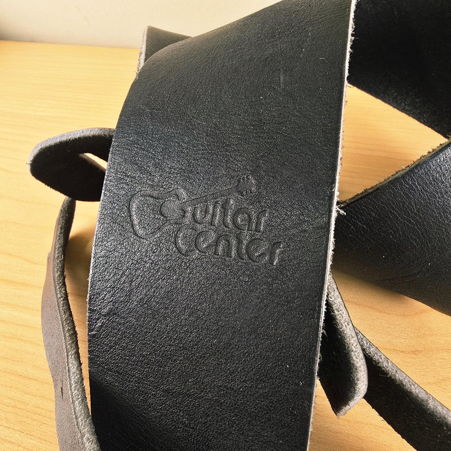 Guitar Center Custom Leather Guitar Strap Black
