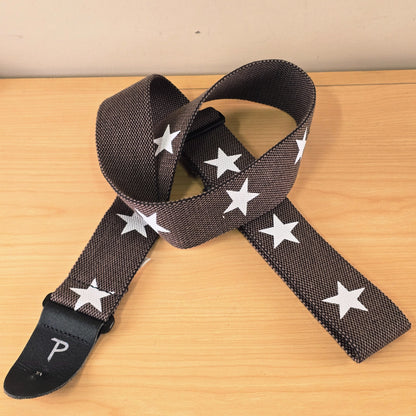 Perri's Leathers CWS20-6528 2" Polyester Guitar Strap - White Stars