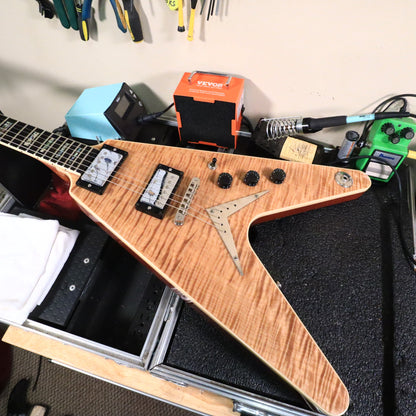 2003 Dean USA V Flame Maple Top Electric Guitar Mahogany Neck