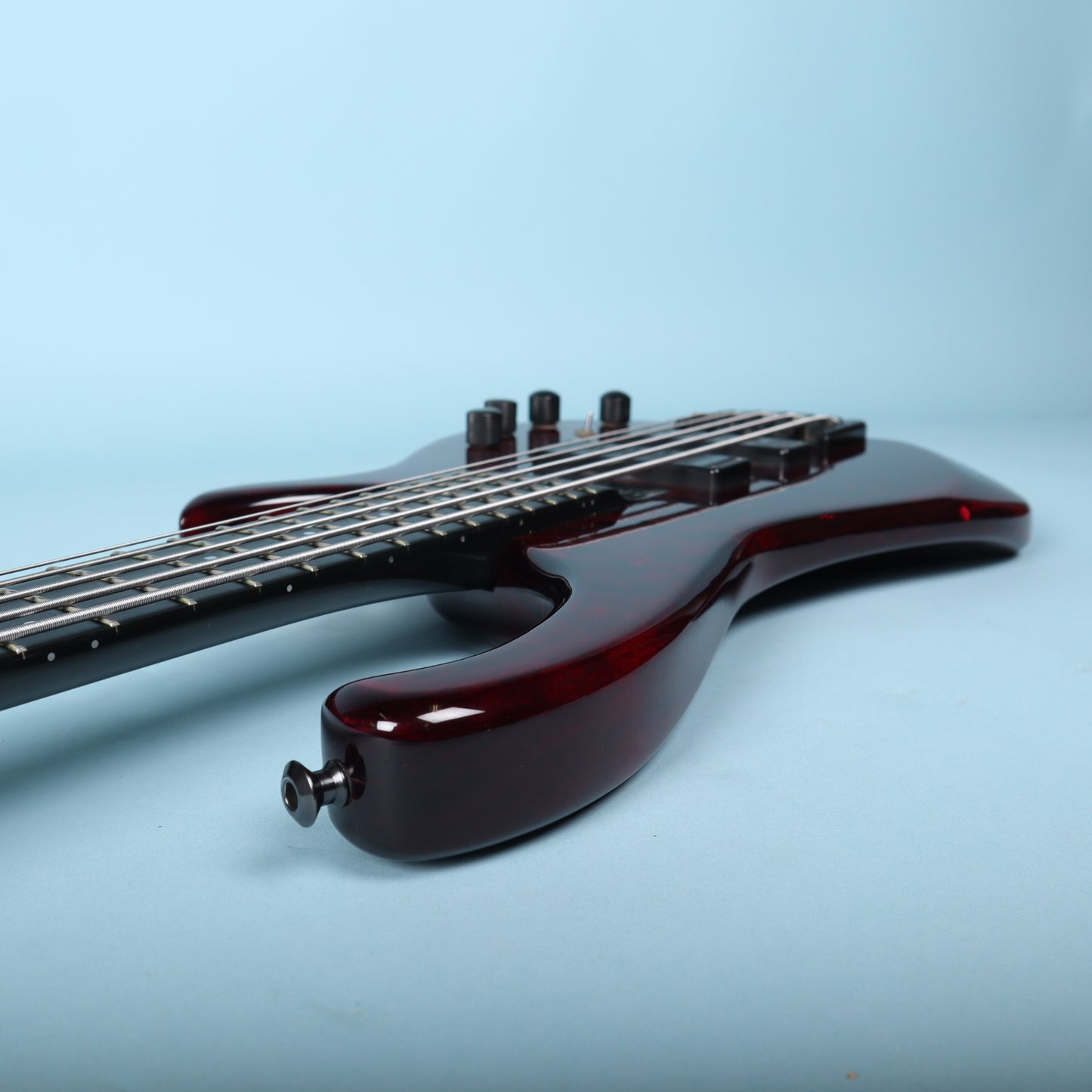 1996 Modulus Quantum 5 Q5 5-String Bass - Carbon Fiber Neck - Red Quilt