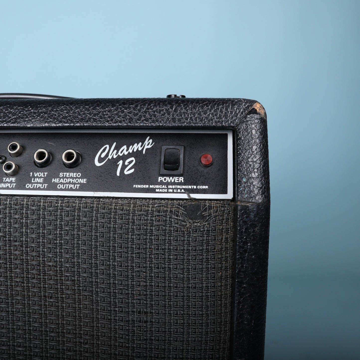 1980s Fender Champ 12 Red Knob Tube Guitar Amplifier