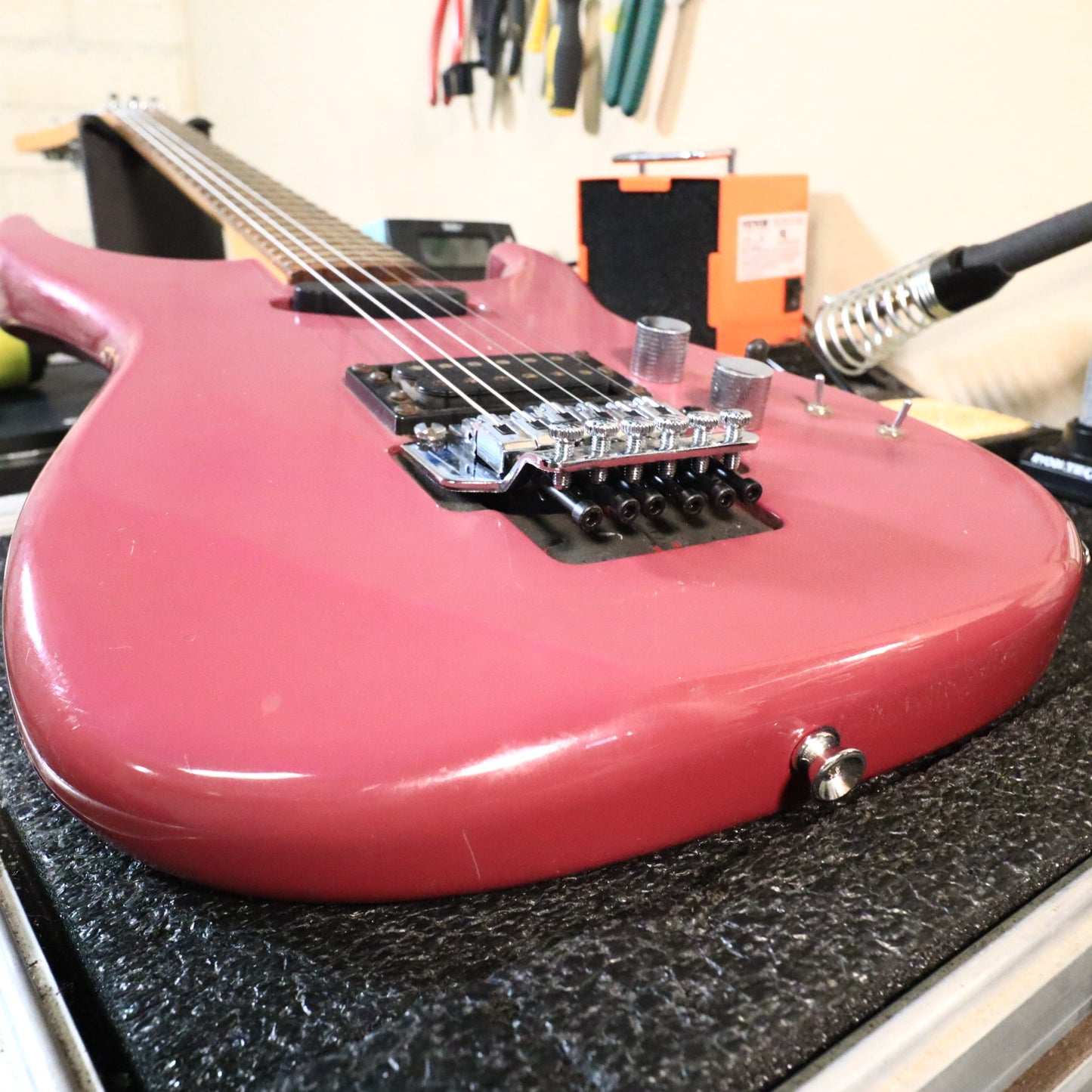 Westone Japan Superstrat in Magenta Reverse Headstock
