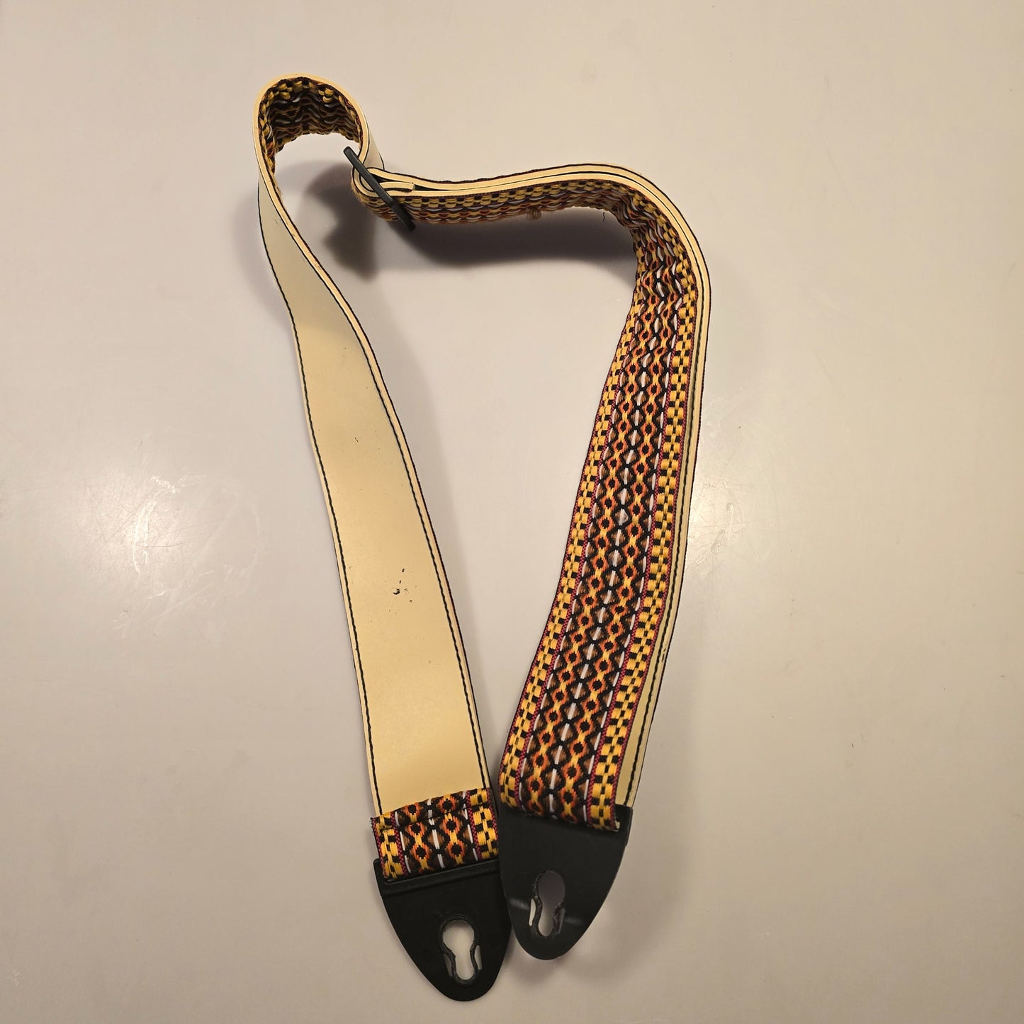 Vintage1970's 80's Woven Pattern Guitar Strap Made In USA