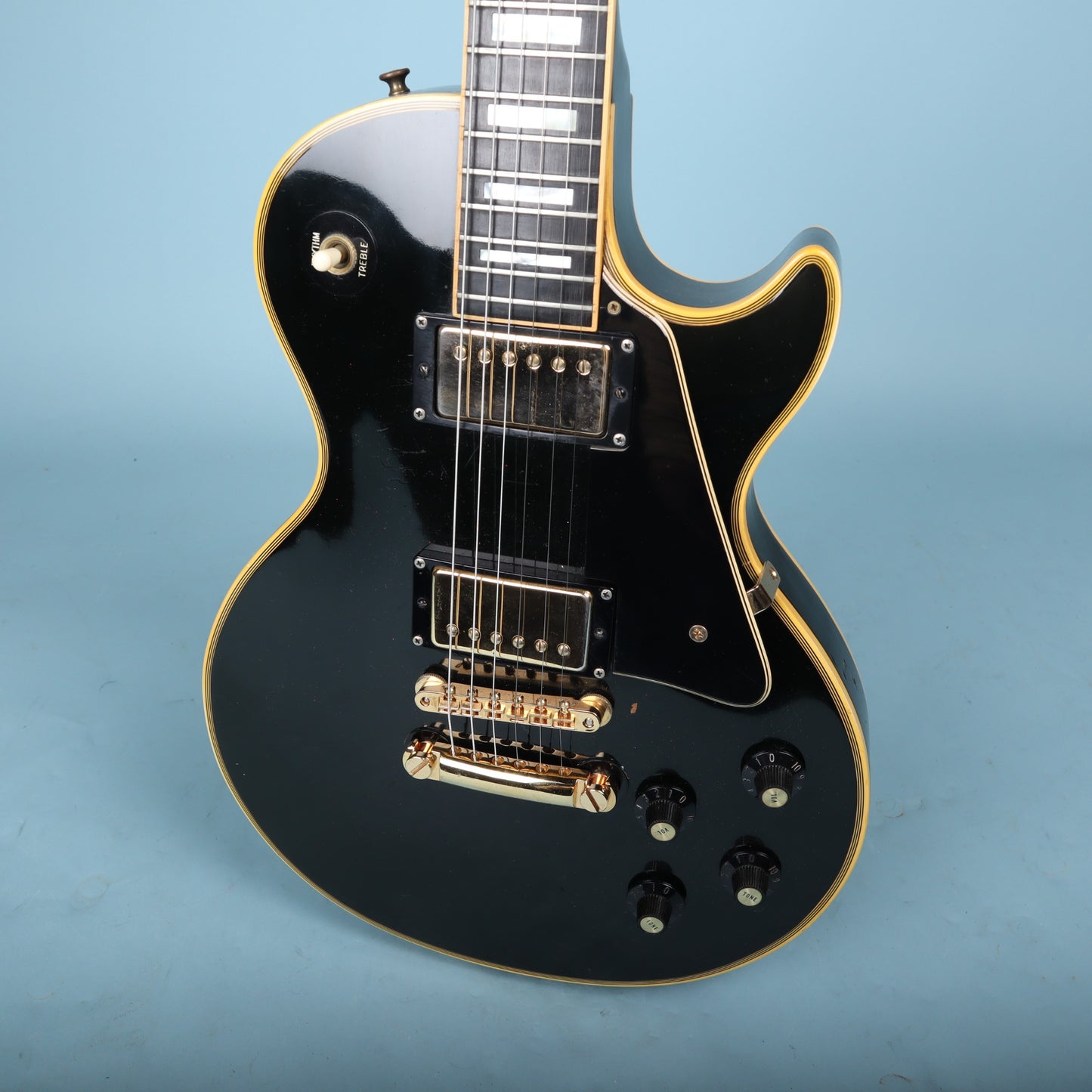 1973 Gibson Les Paul Custom Ebony Black Beauty *Headstock Repair*