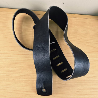 Guitar Center Custom Leather Guitar Strap Black