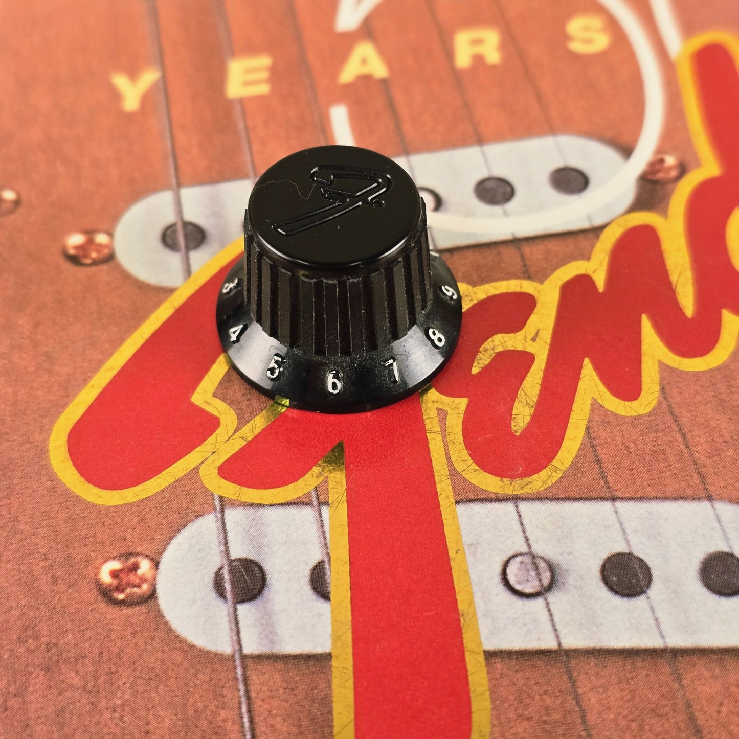 Fender 1986 MIJ Black F Logo Contemporary Knob Japan HM Very Rare