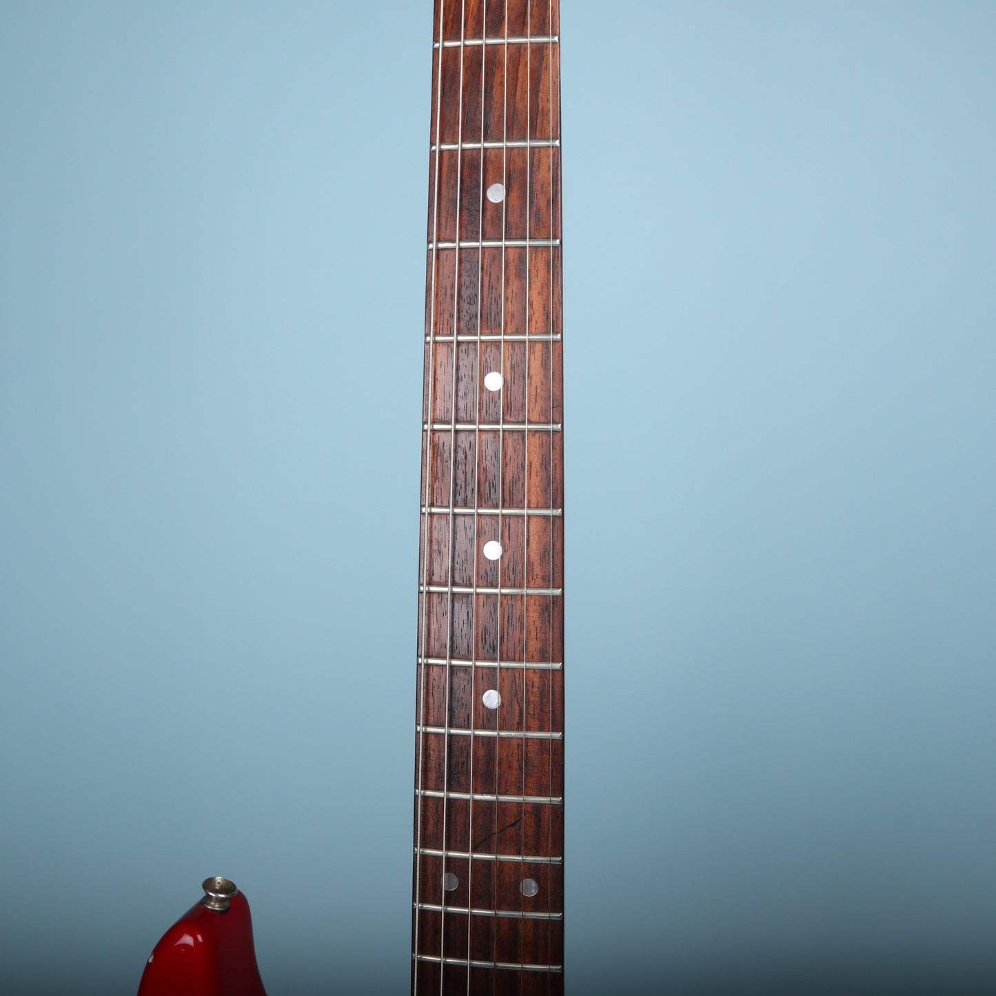 1998 Squier Stagemaster Reverse HH Electric Guitar Frost Red Floyd Rose