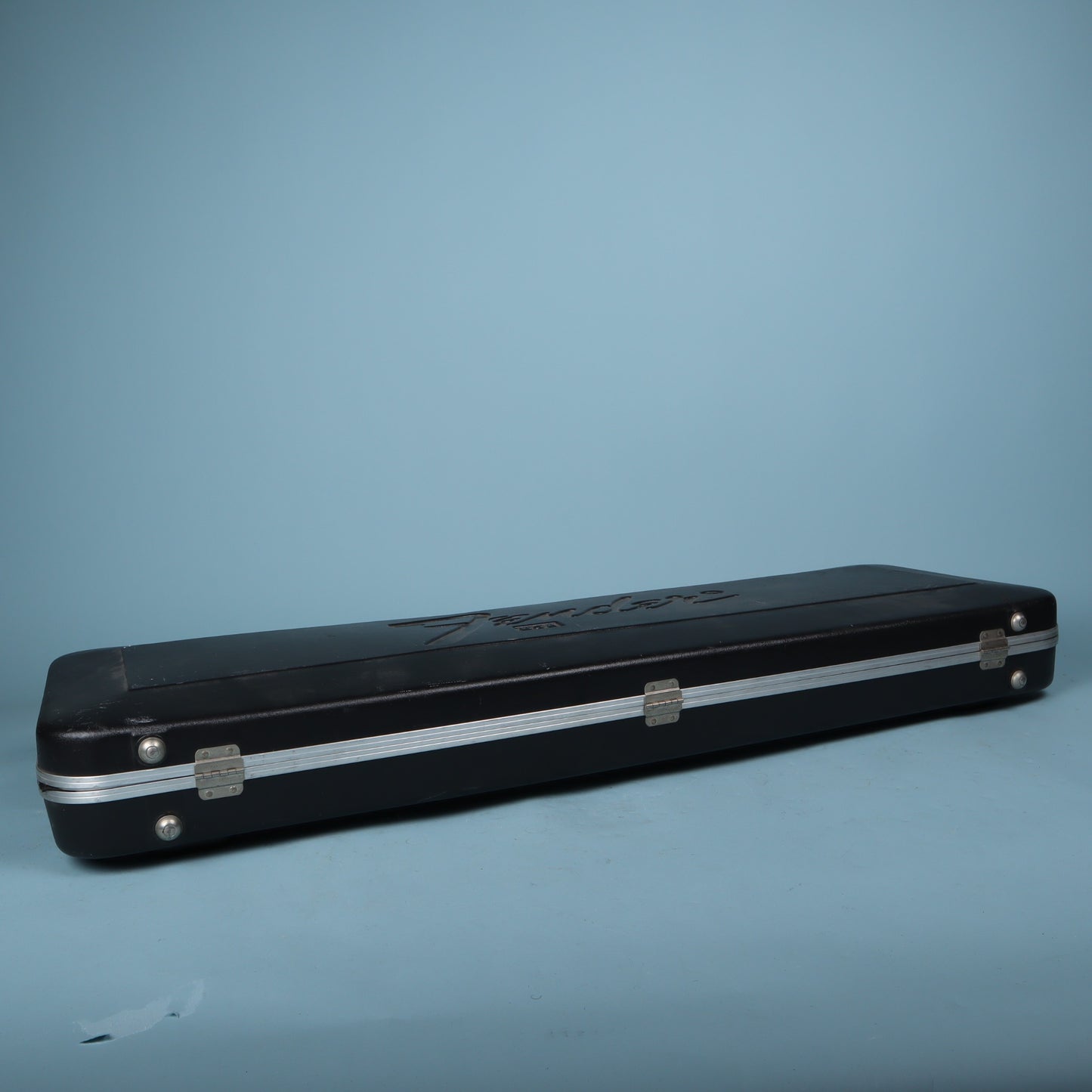 1980s Fender USA Molded Hardshell Rectangular Electric Guitar Case Black