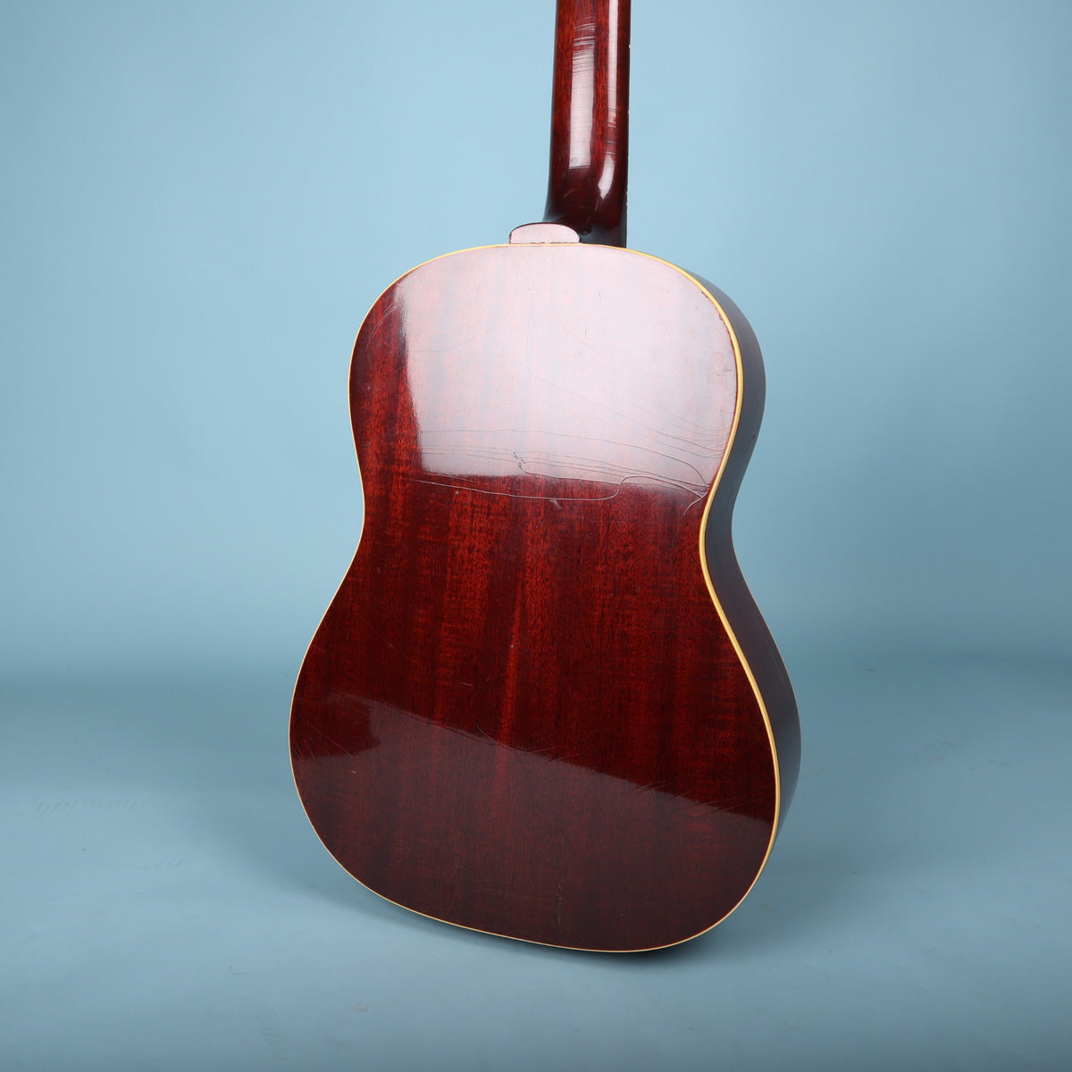 Full back view of the Gibson B-25-12 showing mahogany back and neck.