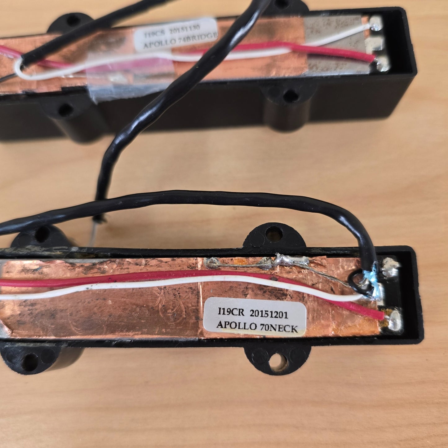Seymour Duncan 2015 Apollo Jazz 5 String Bass Pickup Set 70 Neck 74 Bridge