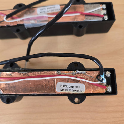 Seymour Duncan 2015 Apollo Jazz 5 String Bass Pickup Set 70 Neck 74 Bridge