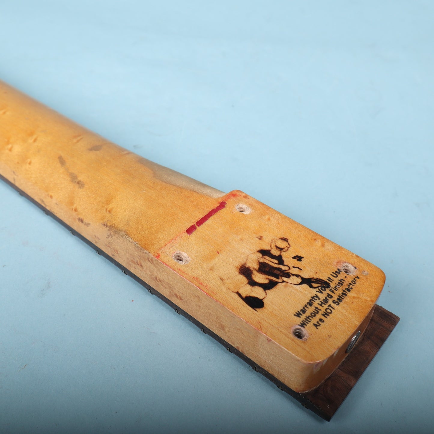 1980's Warmoth Birdseye Maple Explorer Guitar Neck Rosewood Floyd Rose Prep