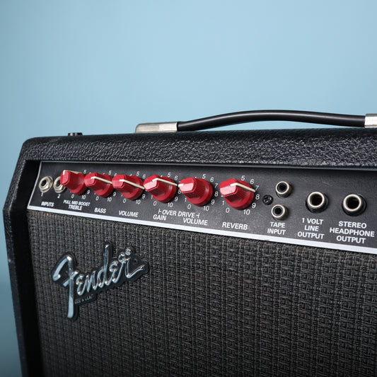 1980s Fender Champ 12 Red Knob Tube Guitar Amplifier