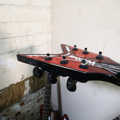 2004 Washburn Dimebag Darrell Dime 36 G17 Electric Guitar Red Alien Skull