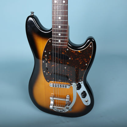 2012 Fender Japan Custom Order Mustang 2-Tone Sunburst w/ Factory Bigsby B5