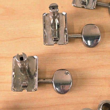 Vintage Gotoh Japan 6-in-Line Split Shaft Strat/ Tele Guitar Tuning Machines Chrome