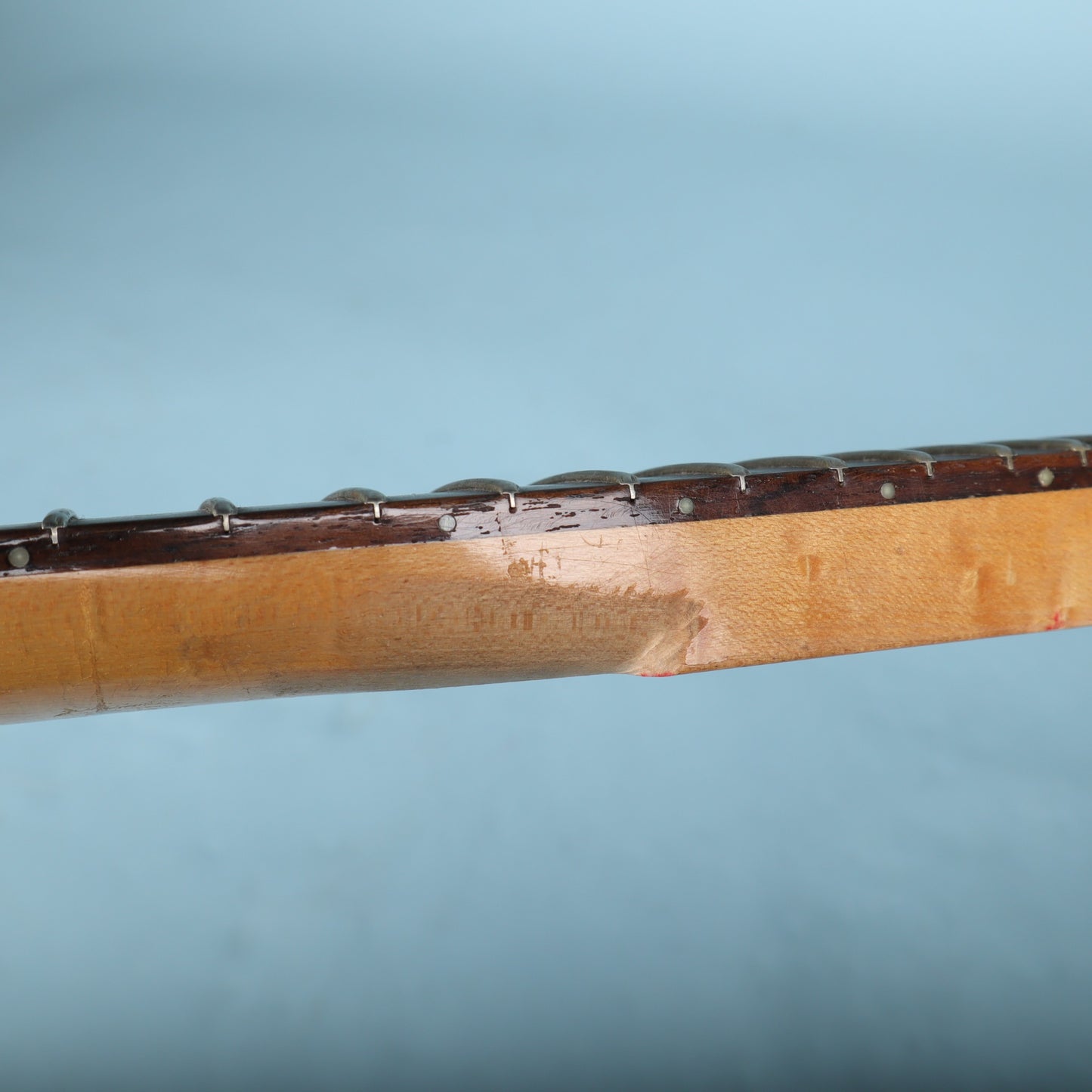 1980's Warmoth Birdseye Maple Explorer Guitar Neck Rosewood Floyd Rose Prep
