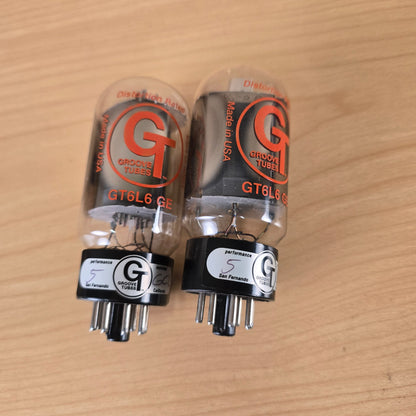 Groove Tubes GT6L6 GE Matched Set Pair 6L6 Vacuum Tubes Made USA