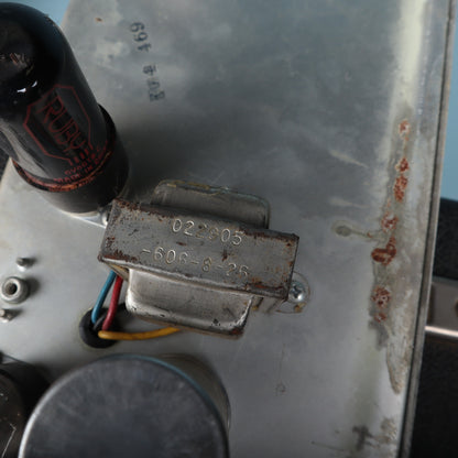 Mallory multi-section filter capacitor can mounted on the chassis.