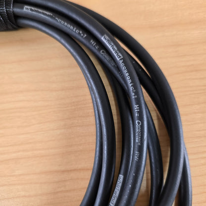(2) Lot Fender 10ft Whirlwind Accusonic+1 1/4" TS Instrument Cables Pair
