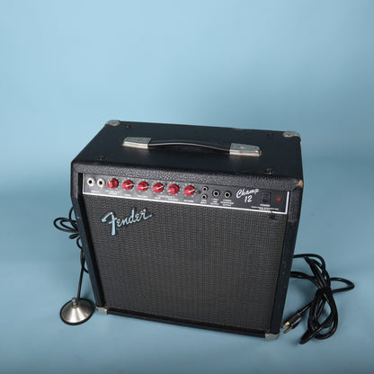 1980s Fender Champ 12 Red Knob Tube Guitar Amplifier
