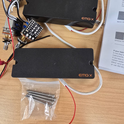 2017 EMG 40TWX Active Bass Pickup Set with Wiring Harness