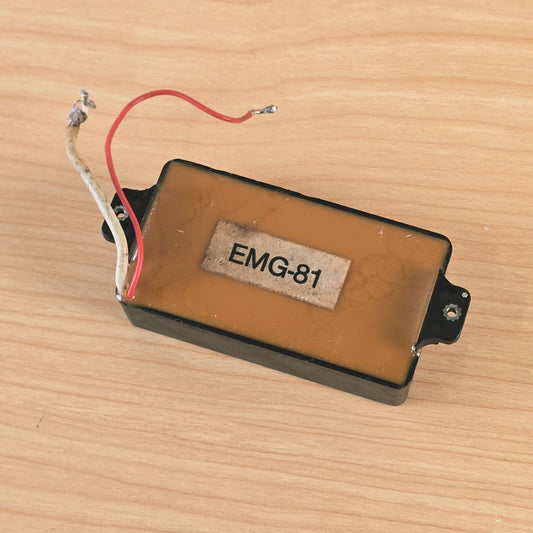 Another rear angle view of the EMG-81 paper label