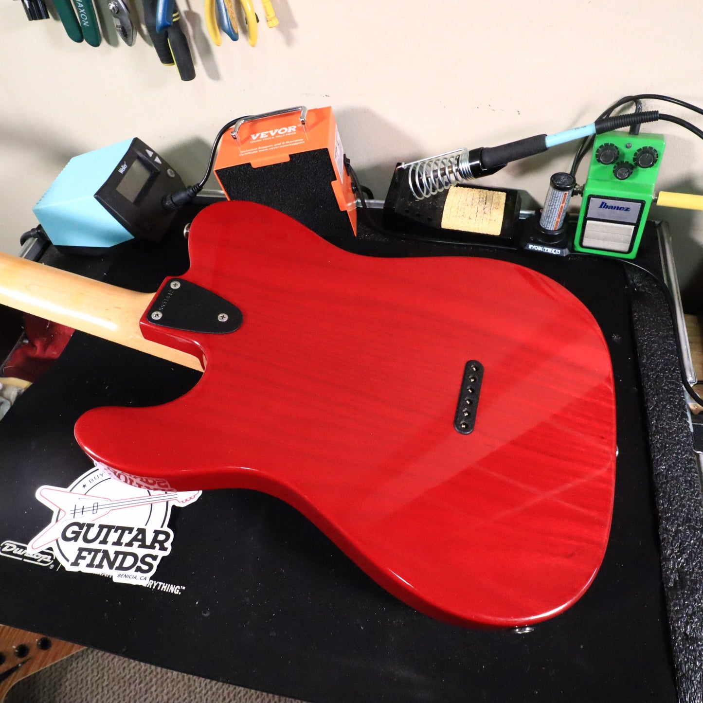 1992 G&L USA ASAT Classic Transparent Red Maple Neck