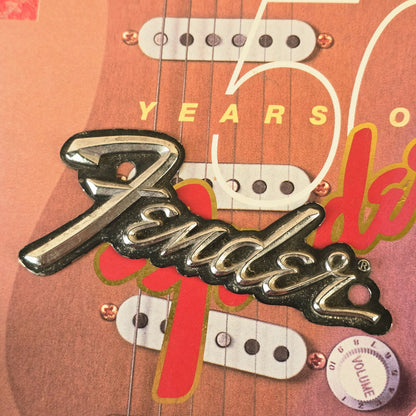 1970s Fender Metal Silverface Amplifier Logo Emblem Badge P/N 011298