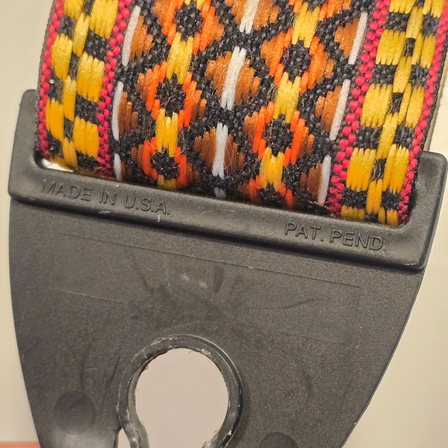 Vintage1970's 80's Woven Pattern Guitar Strap Made In USA