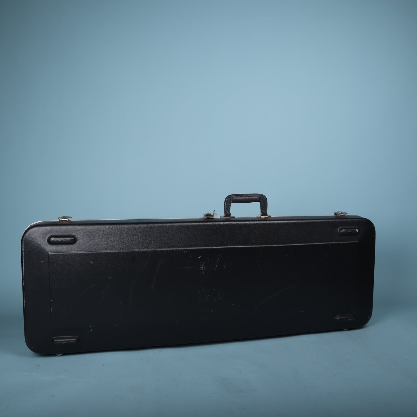 1980s Fender USA Molded Hardshell Rectangular Electric Guitar Case Black
