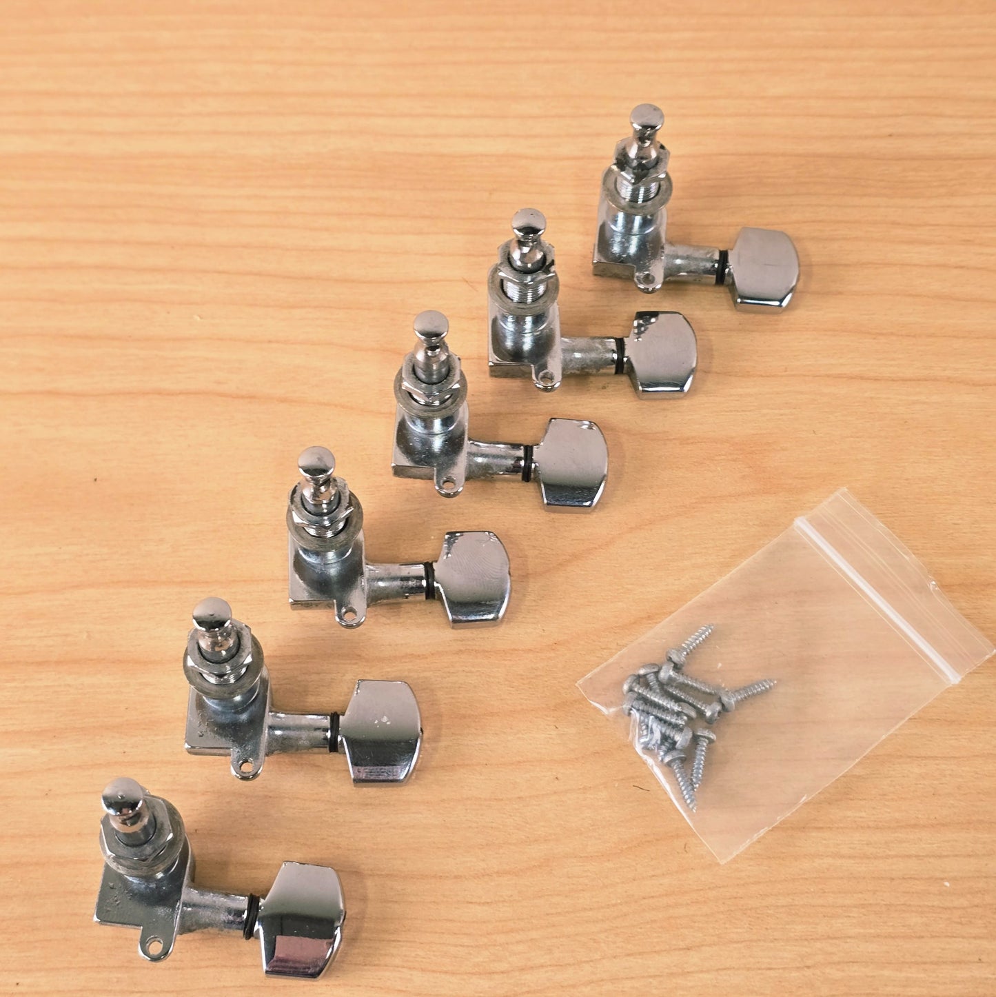 1970s Schaller Mini Made in West W. Germany Tuners 6-in-line 2-Tab