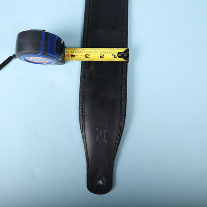 Levy's padded bass strap with tape measure showing 3-inch width.