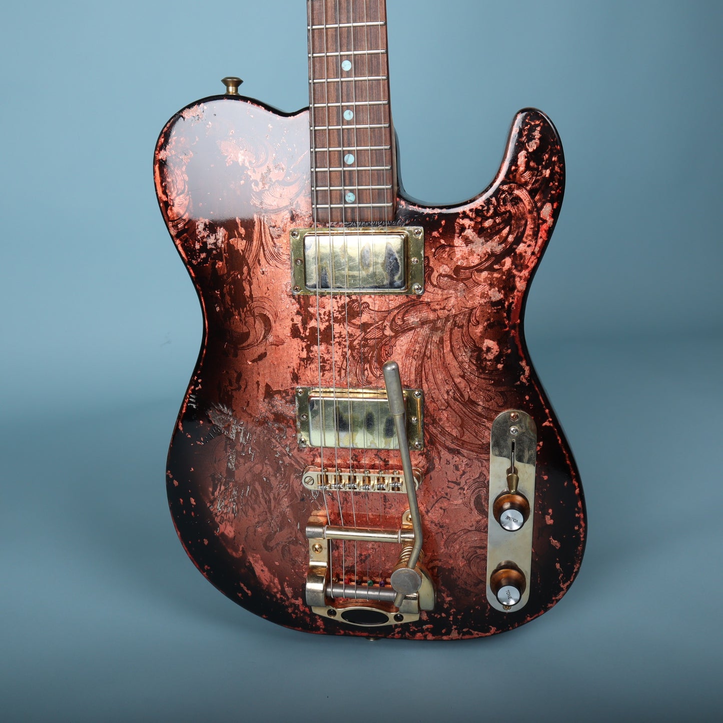 Wanderkauven Custom Shop Archangel T-Style Copper Leaf Flame Maple Neck