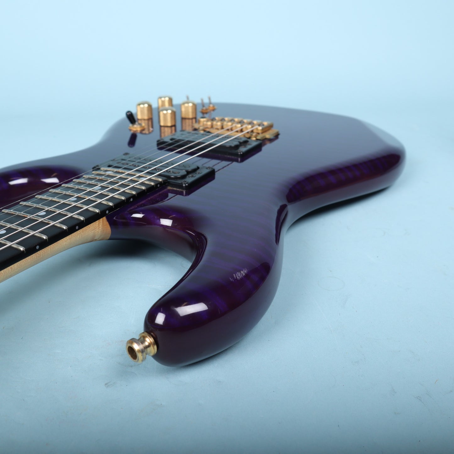 Carvin DC400T Purple Quilt Maple Neck Through Electric Guitar USA