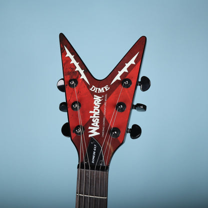 2004 Washburn Dimebag Darrell Dime 36 G17 Electric Guitar Red Alien Skull
