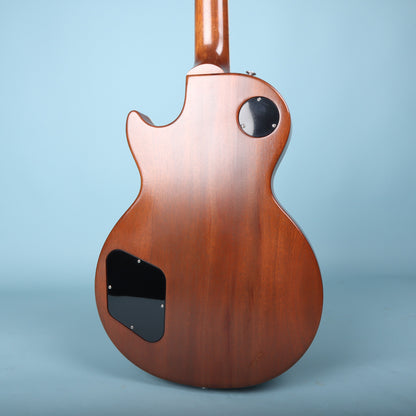 Full view of the mahogany back of the Gibson Les Paul Standard
