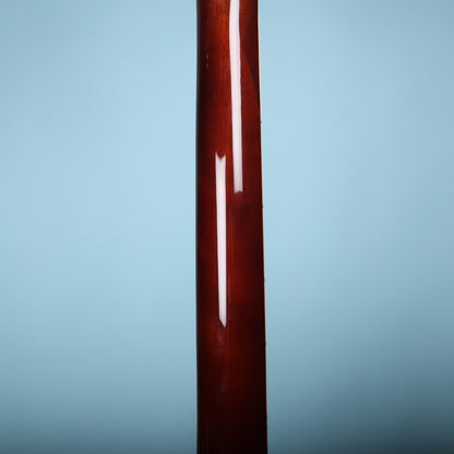 Back of Dean ML mahogany neck showing glossy finish