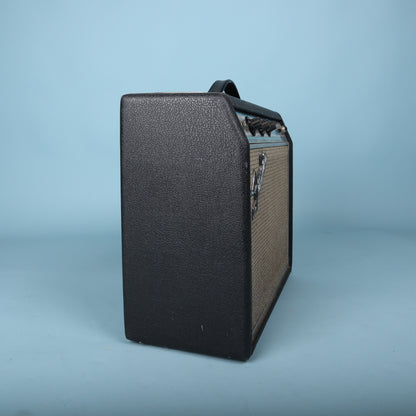 Full rear perspective view of the Fender Champ cabinet.