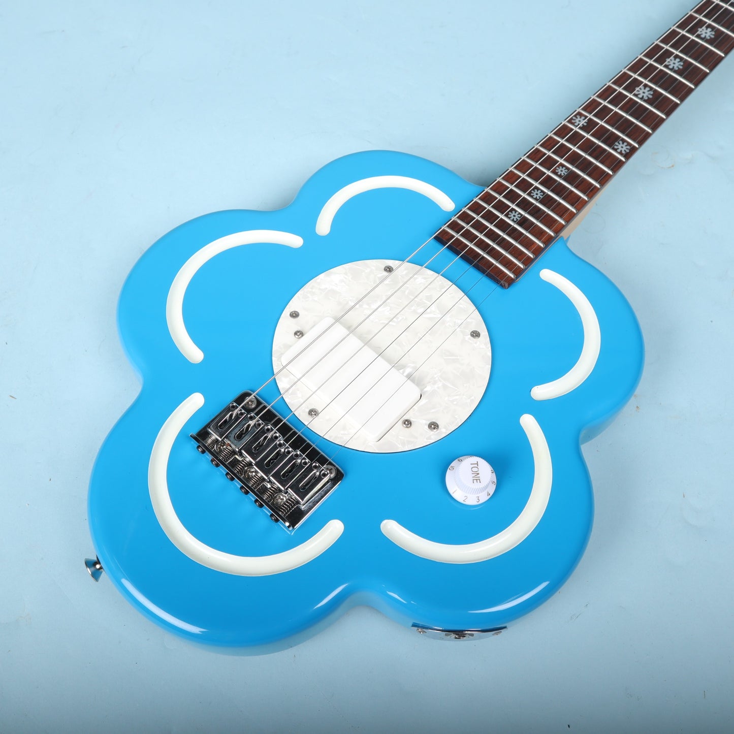 Debutante Daisy Rock Electric Guitar Short Scale 💙 Blue Flower