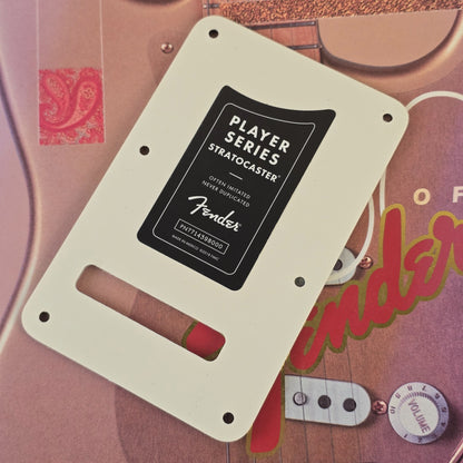 Fender Player Series Stratocaster backplate packaging label
