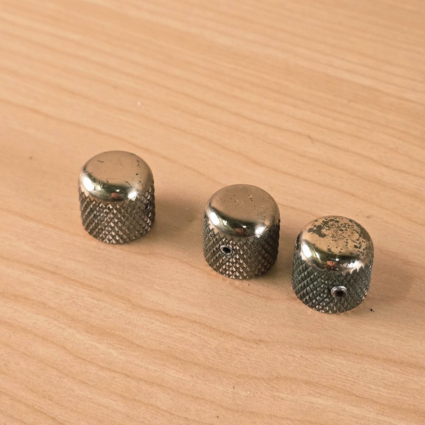 1980's Charvel Schecter Mighty Mite Vintage Brass Dome Knobs Set