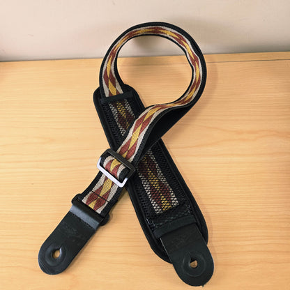 Planet Waves Woven Geometric Guitar Strap with Bass Shoulder Pad