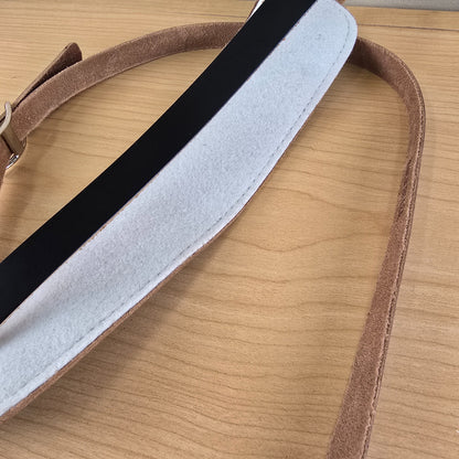 Fender American Vintage Reissue Black Leather Guitar Strap Made in USA