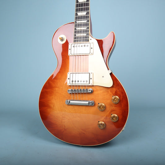 Ken McKay LP Single Cut Replica Sunburst Flame Top One Piece Back Guitar