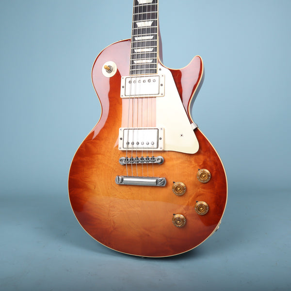 Ken McKay LP Single Cut Replica Sunburst Flame Top One Piece Back Electric Guitar