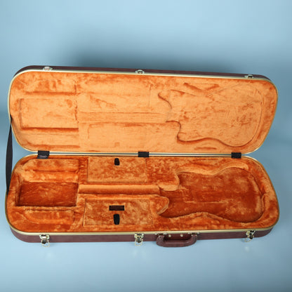 Fender Eyeglass Case Wood Case for Jazzmaster & Jaguar Brown Orange