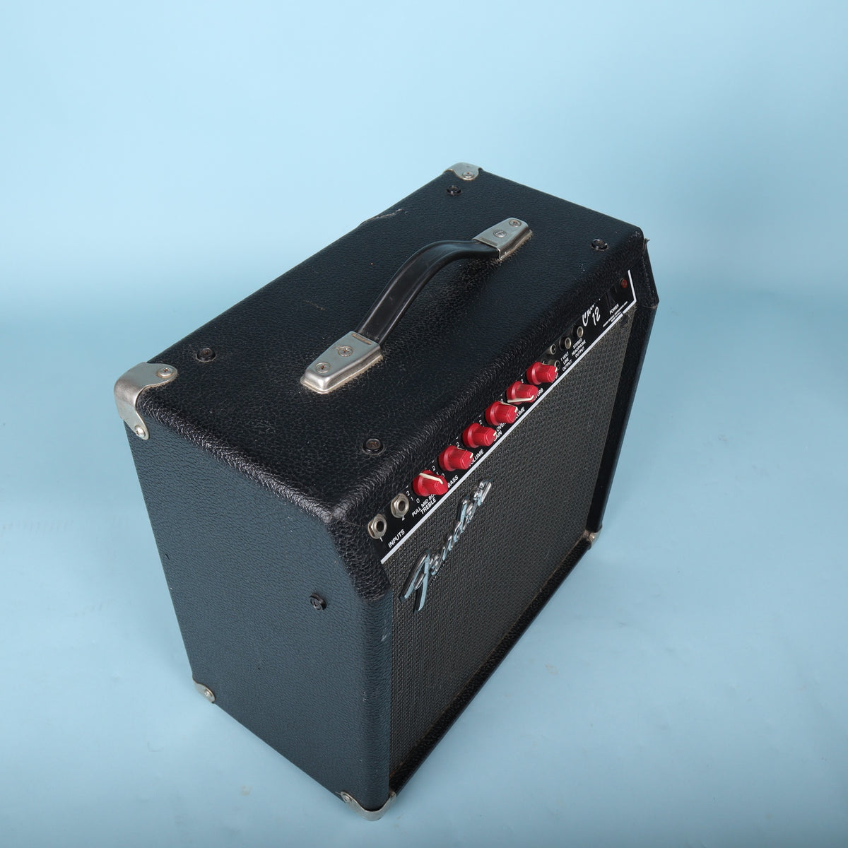 1980s Fender Champ 12 Red Knob Tube Guitar Amplifier