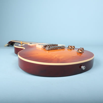 Ken McKay LP Single Cut Replica Sunburst Flame Top One Piece Back Guitar