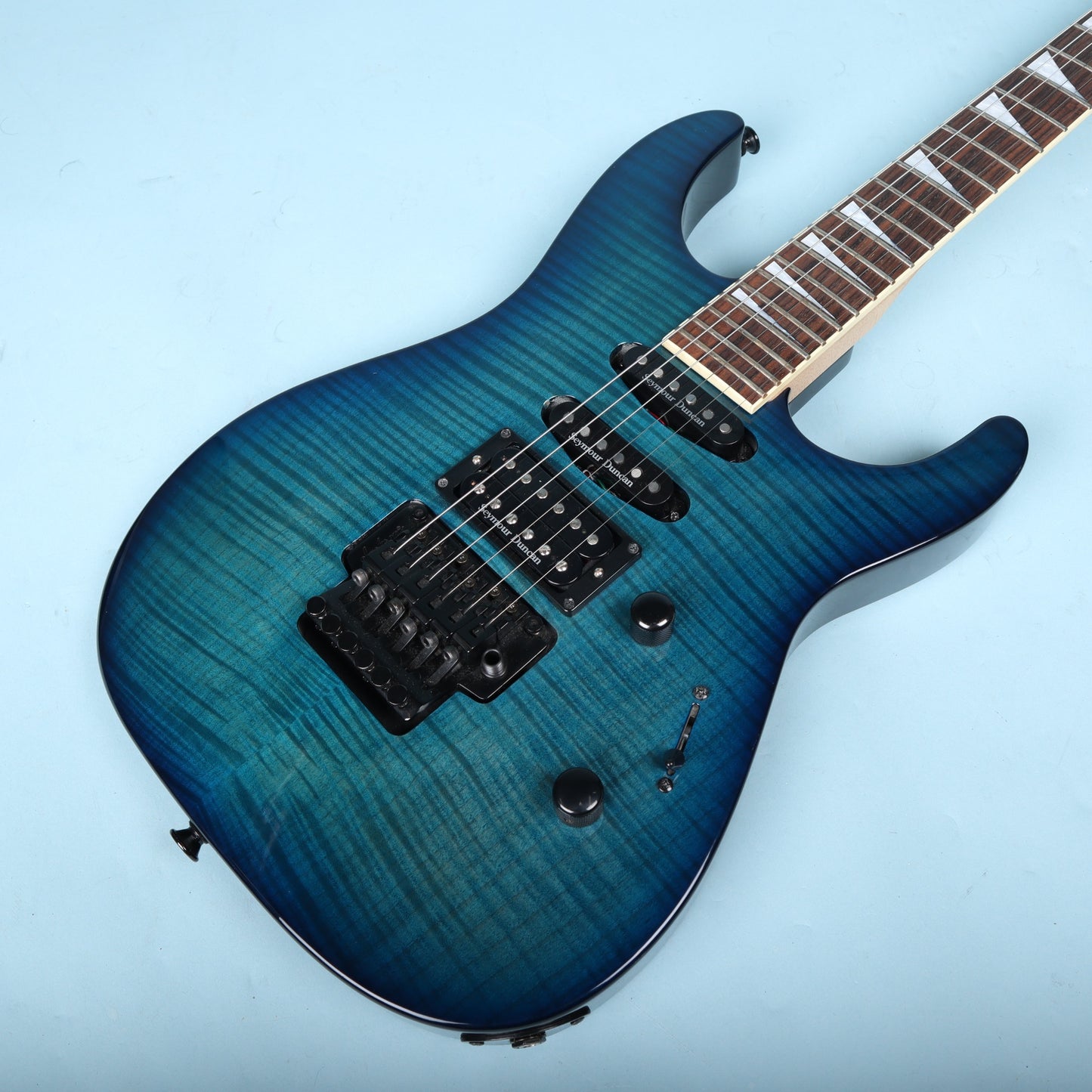 Jackson DK2 Dinky Transparent Blue Burst Seymour Duncan Floyd Rose